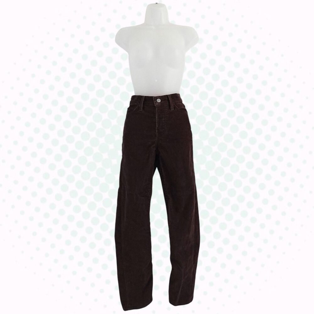 Levi's Chocolate Brown Corduroy Wedgie Straight Leg High Rise Jeans Size 25
